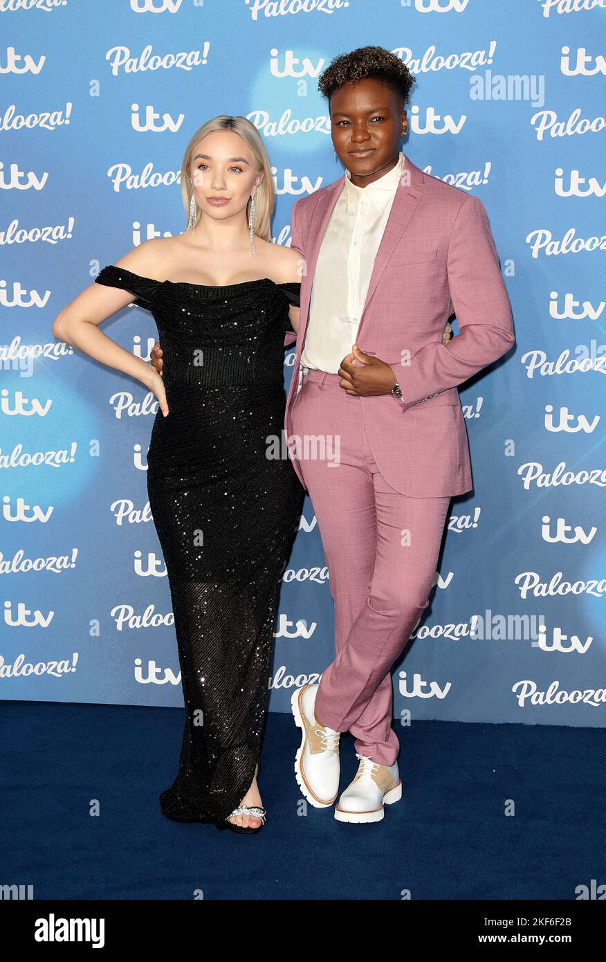 Nov 15, 2022 - London, England, UK - Nicola Adams and Ella Baig attending ITV Palooza! 2022, Royal Festival Hall Stock Photo