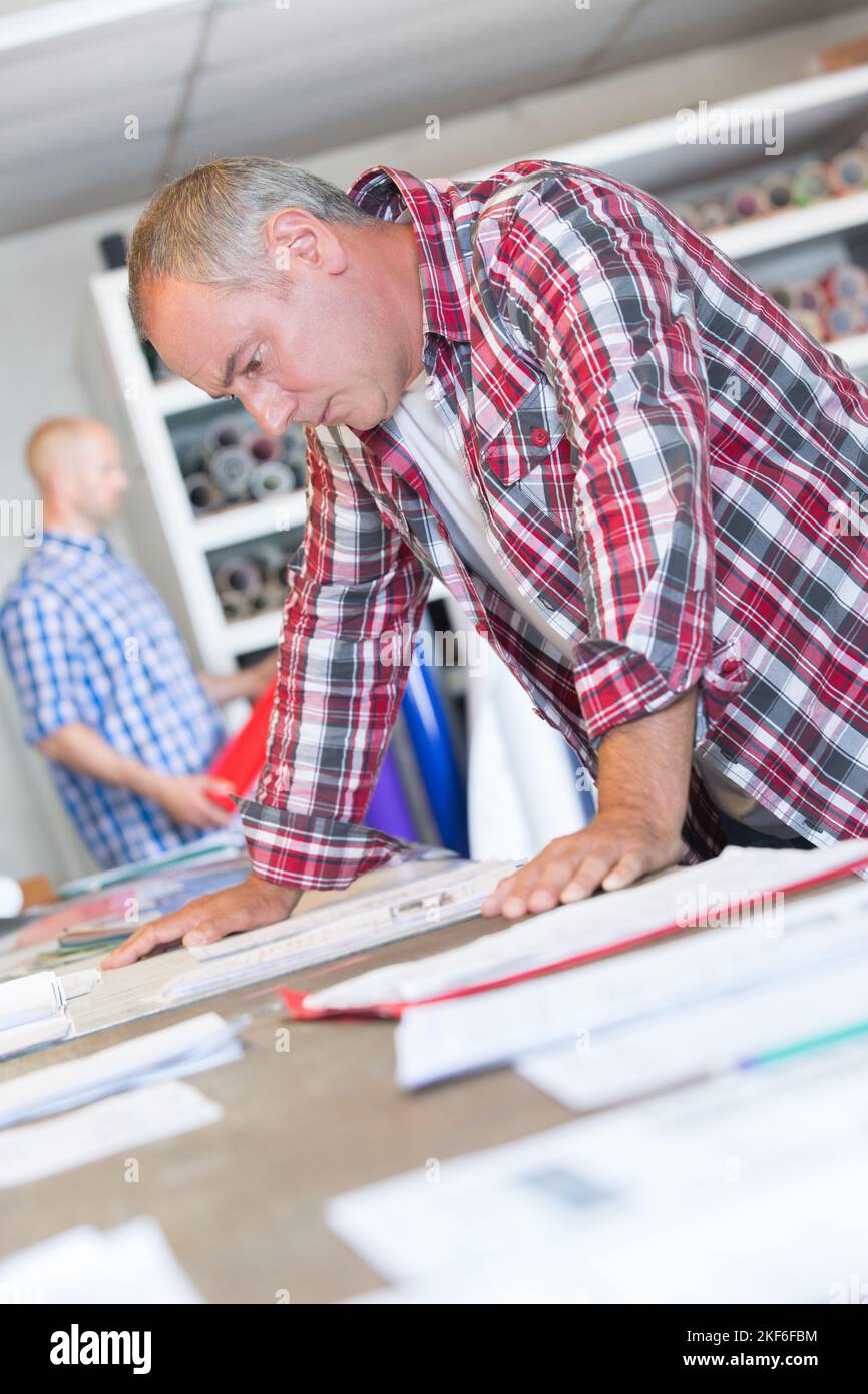 portrait of engineer managing process Stock Photo