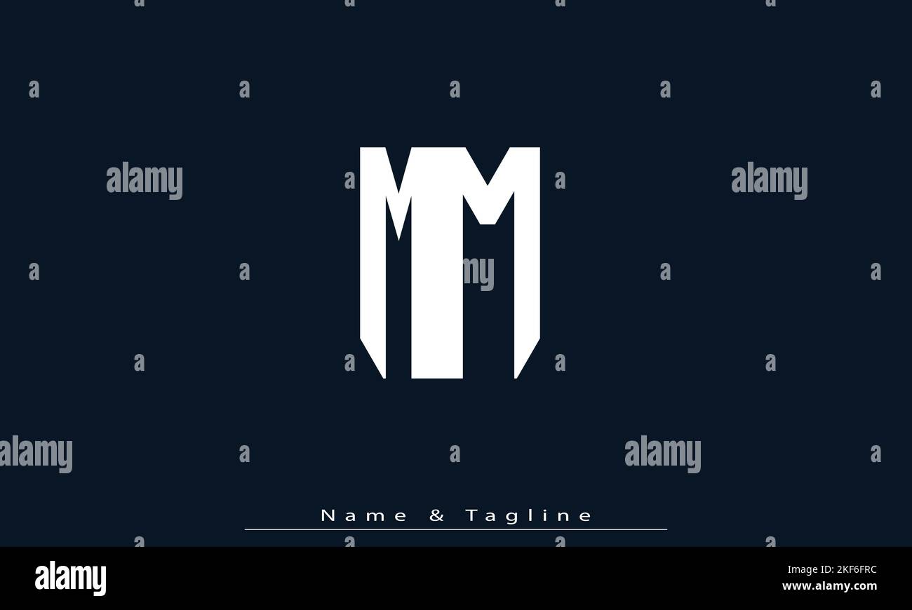 Alphabet letters Initials Monogram logo ZM , MZ Stock Vector