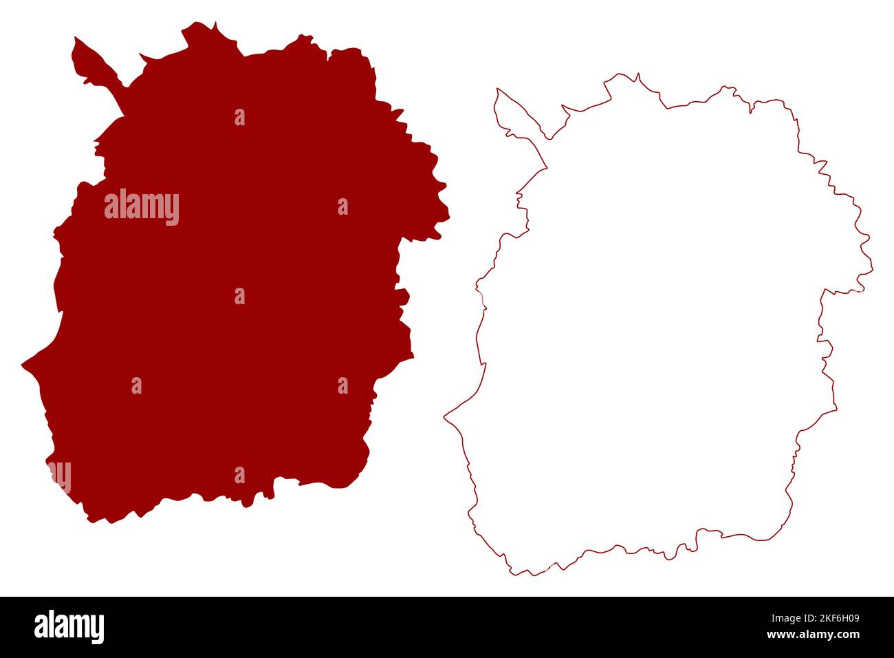 West Oxfordshire Non-metropolitan district, (United Kingdom of Great Britain and Northern Ireland, ceremonial county Oxfordshire, England) map vector Stock Vector