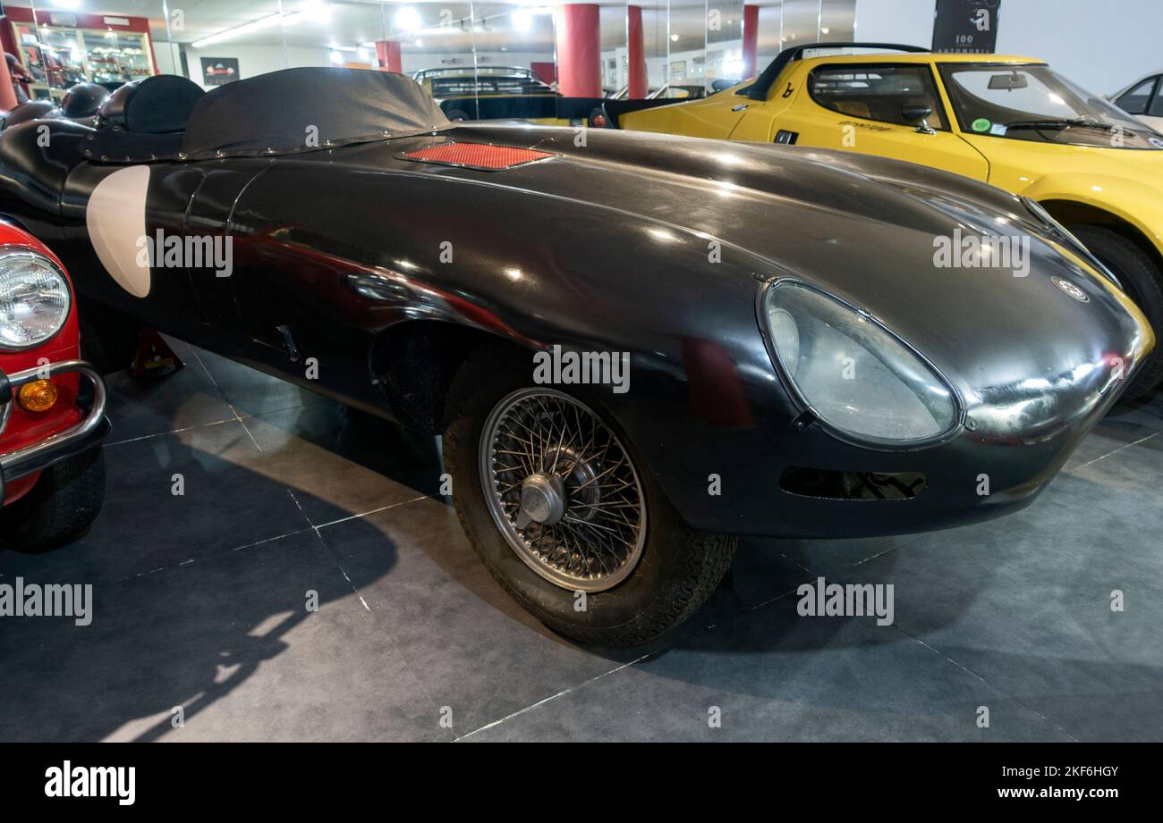Jaguar model E.E. (1962).3800 cc.225 hp.Only 4 units build.Automobile Museum.Encamp.Andorra Stock Photo