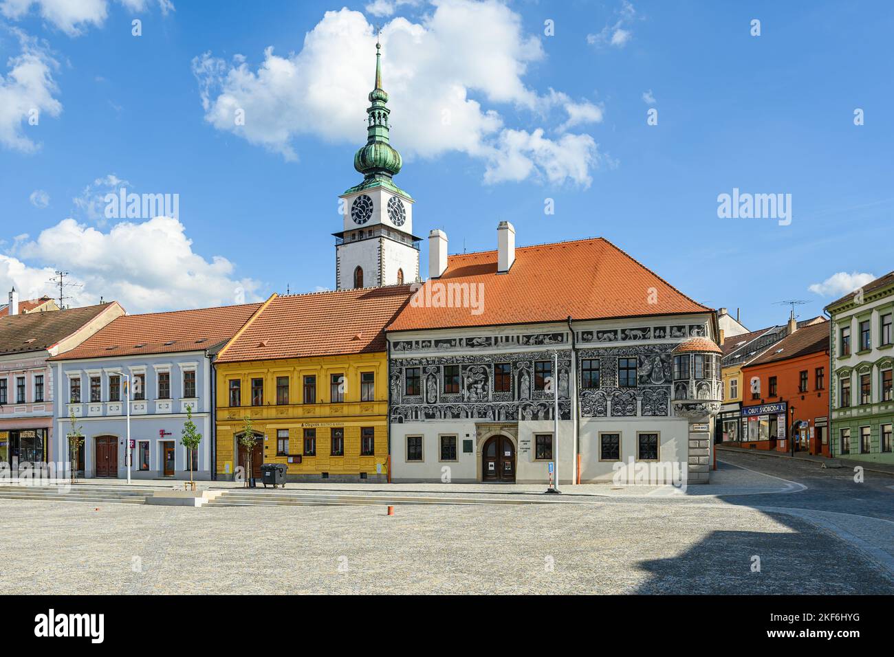 The Painted House is a Renaissance corner house with sgraffiti on Trebic's Charles Square. It is located on the southwest corner of Charles Square, at Stock Photo