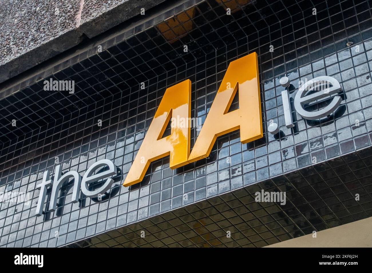 Shop front/fascia of the AA (Automobile Association) in Dublin, Ireland. Stock Photo