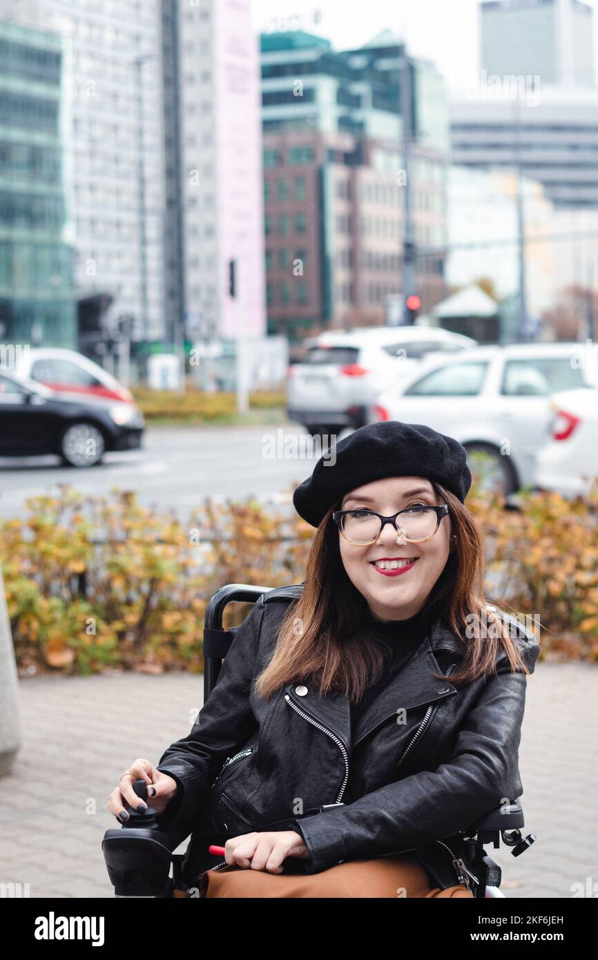 Disabled young woman in wheelchair hi-res stock photography and images ...