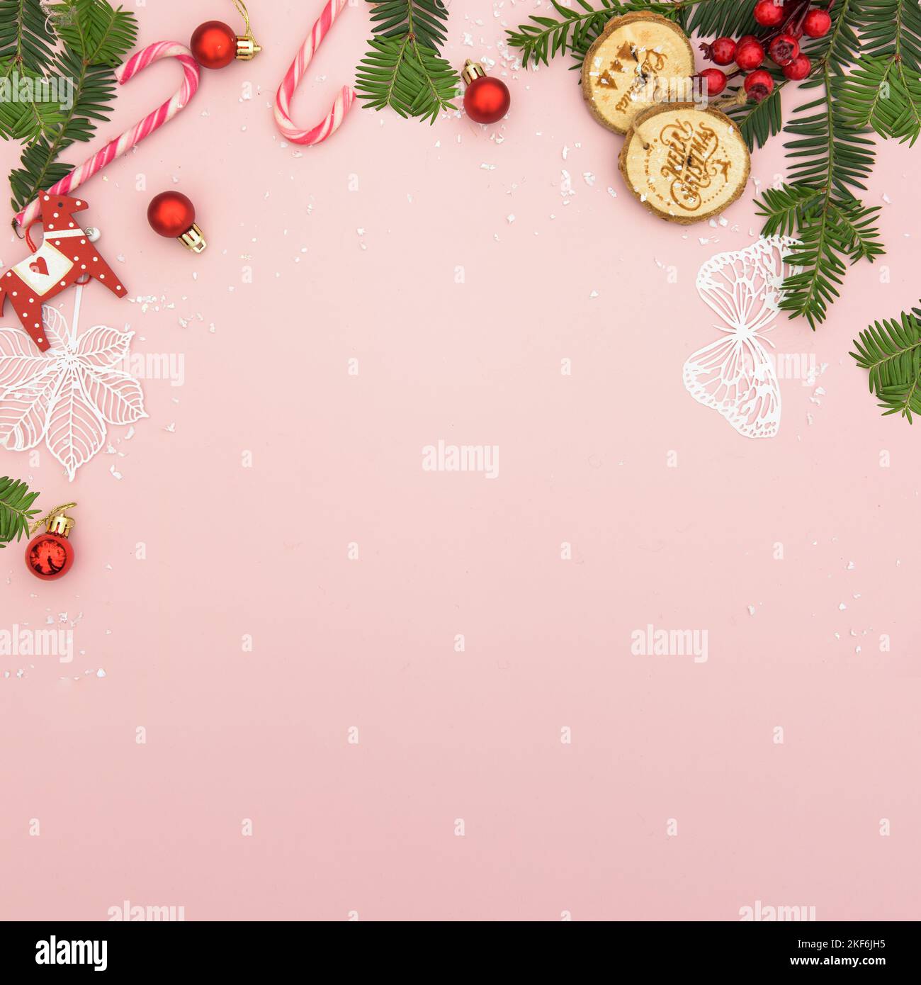 Pink Christmas background Stock Photo Alamy