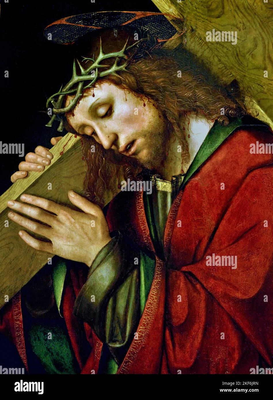 Christ Carrying the Cross 1500-1505 by Giovan Vincenzo Maineri 1489 - 1506 , Italy, Italian, Stock Photo
