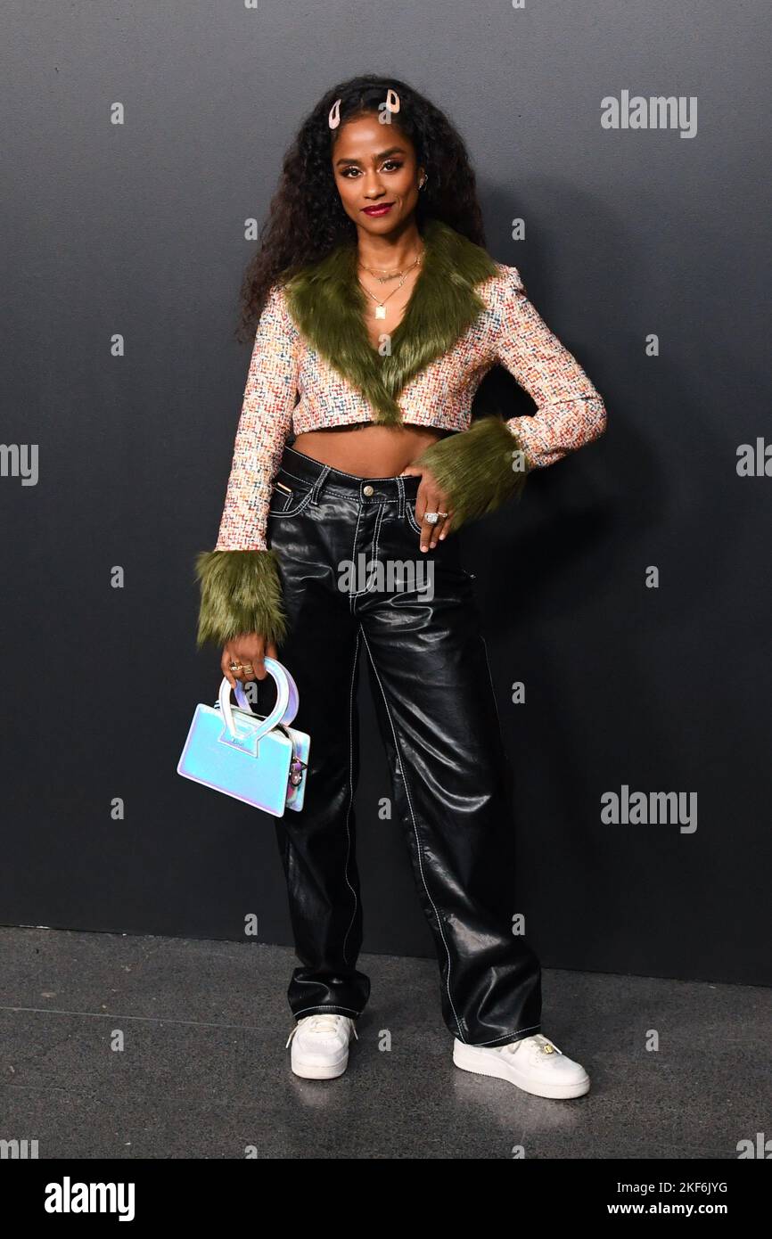 New York, NY, on November 15, 2022, Vashtie Kola walking the red carpet