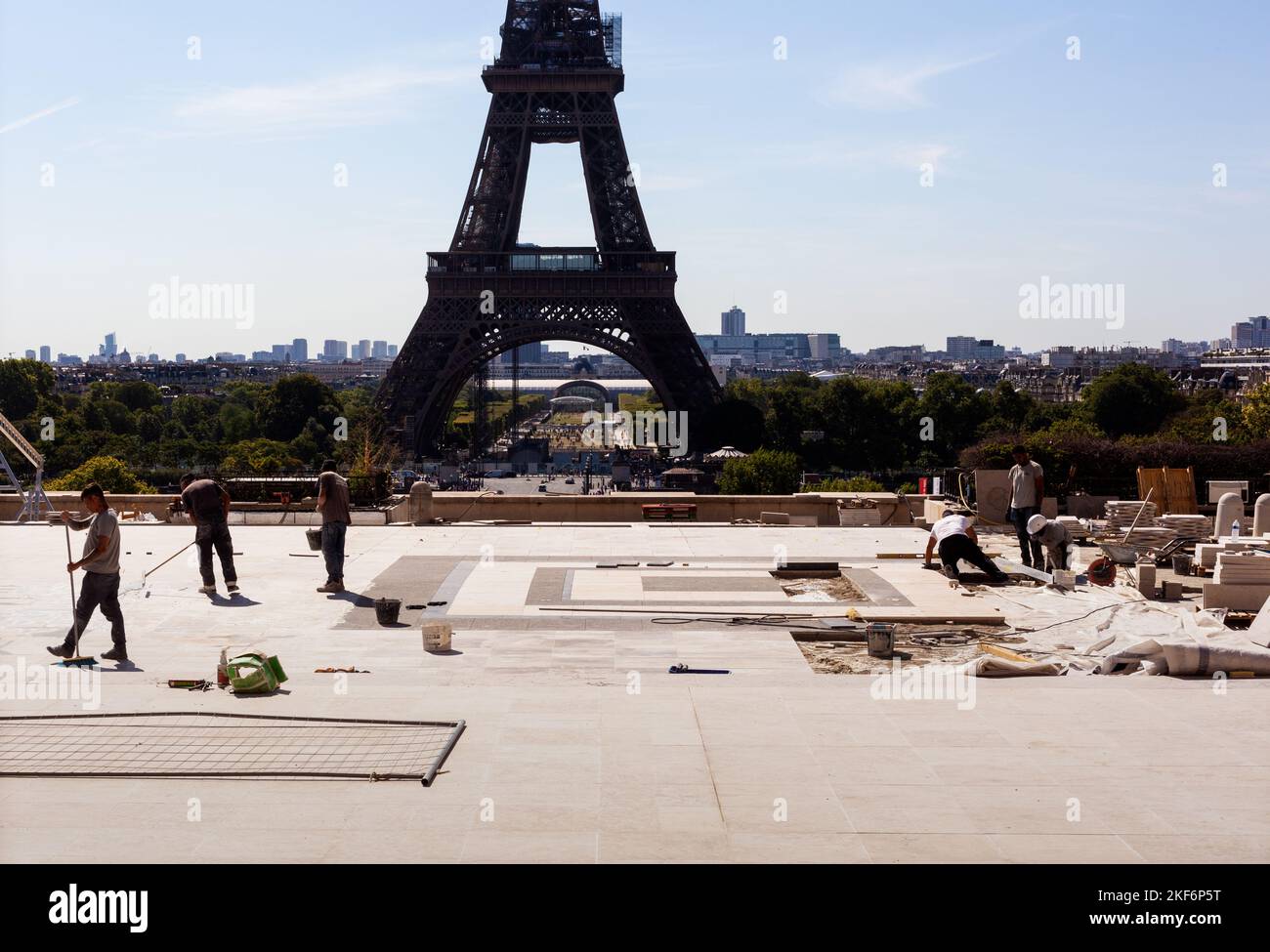 History of eiffel tower construction hires stock photography and