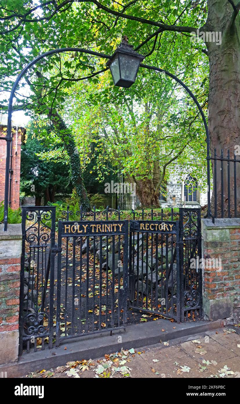 Entrance to the Holy Trinity Rectory, 81 Micklegate, York, North Yorkshire, England, UK, YO1 6LE Stock Photo