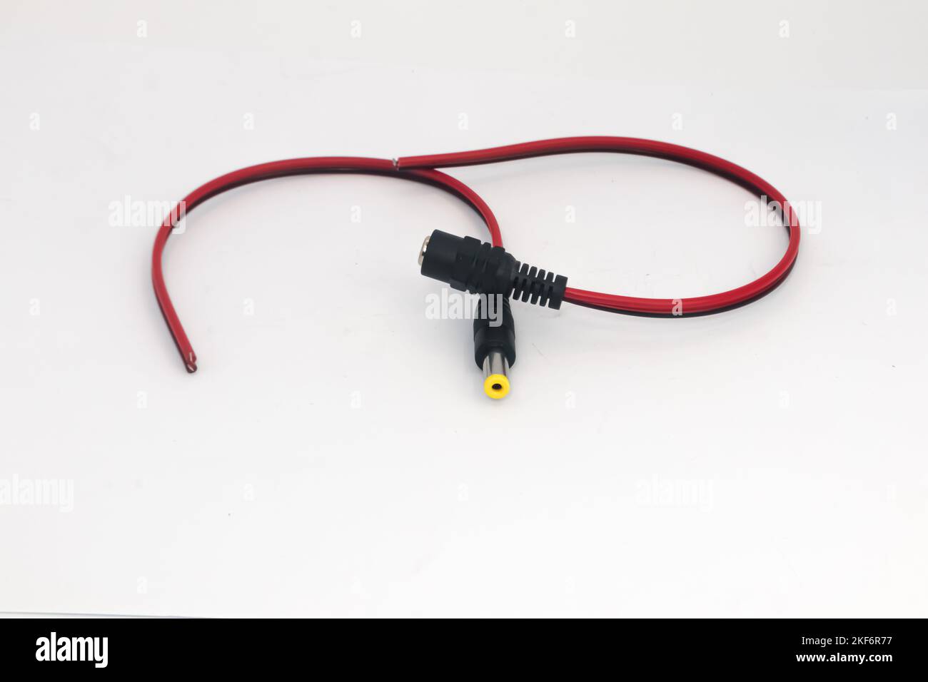 12V DC male and female connector cables. Electronic parts used by
