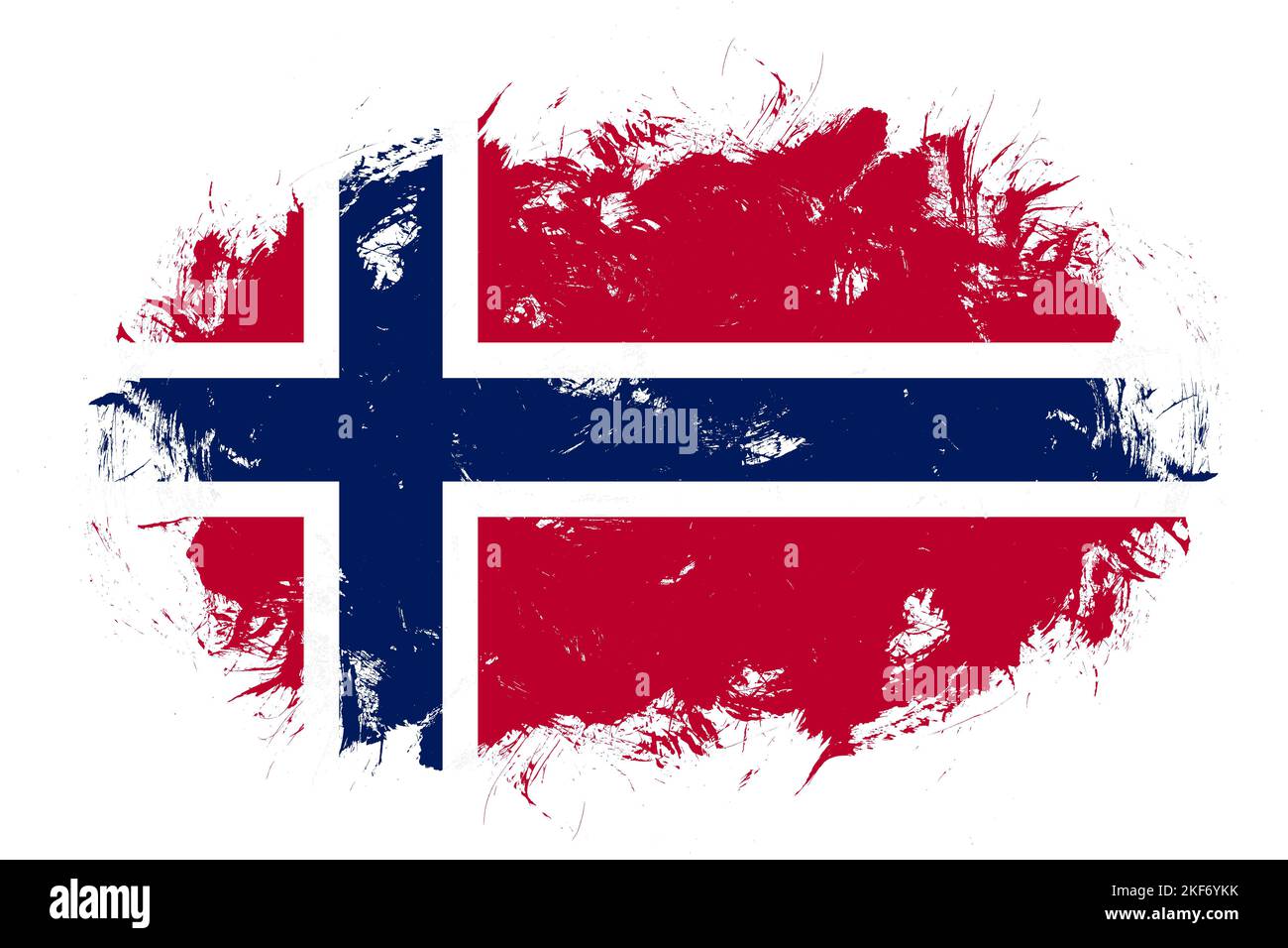 Norway flag on abstract stroke brush background Stock Photo - Alamy