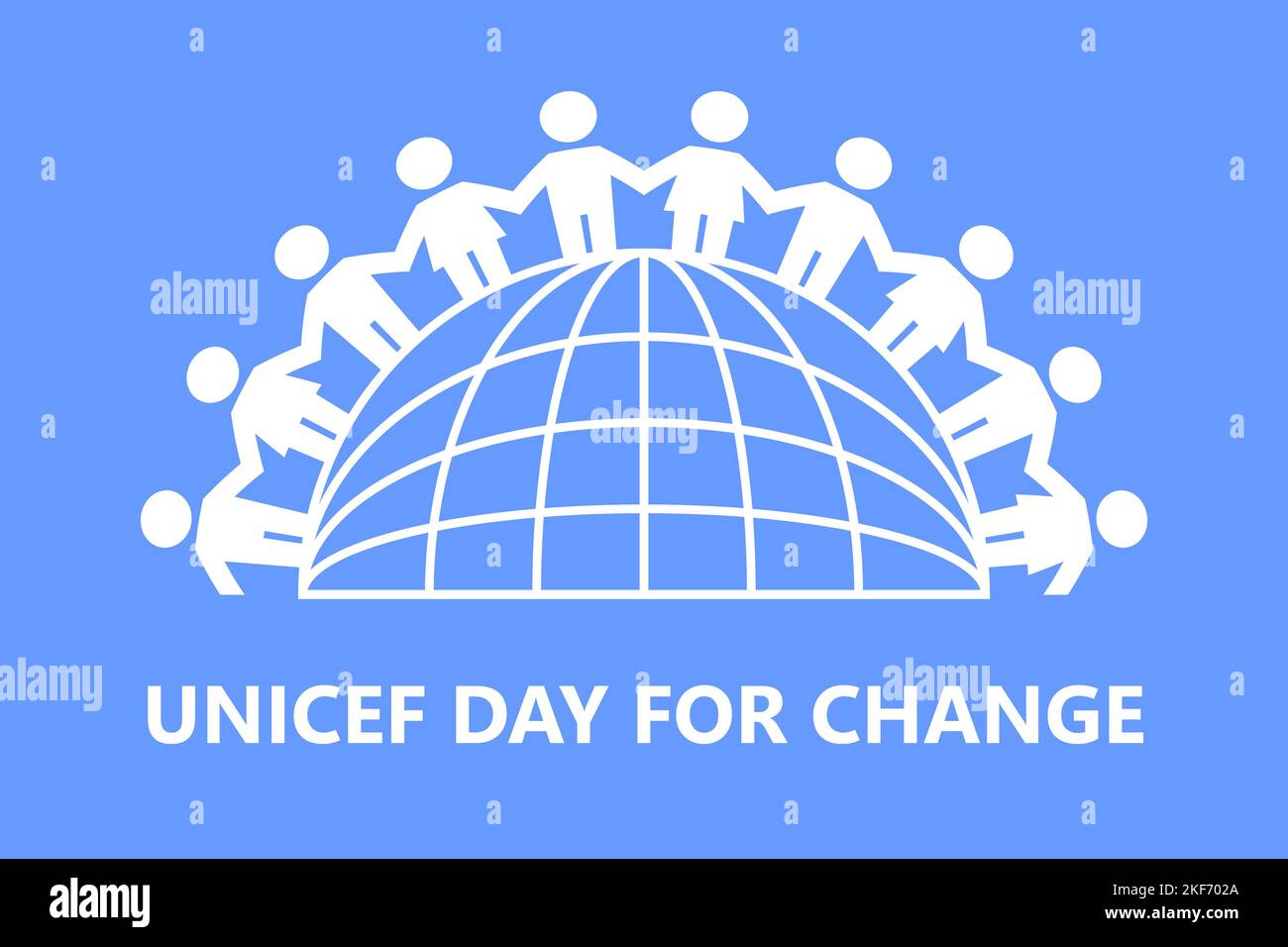 UNICEF Day for Change background. Vector design illustration Stock