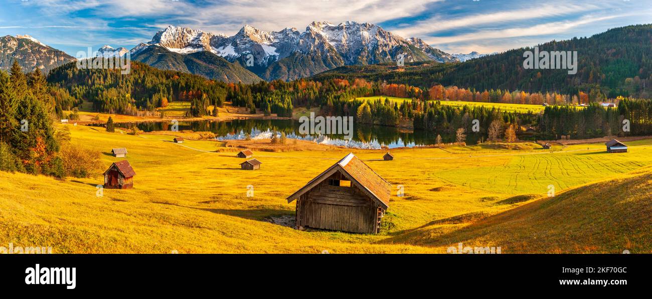 panoramic landscape with mountain range Stock Photo