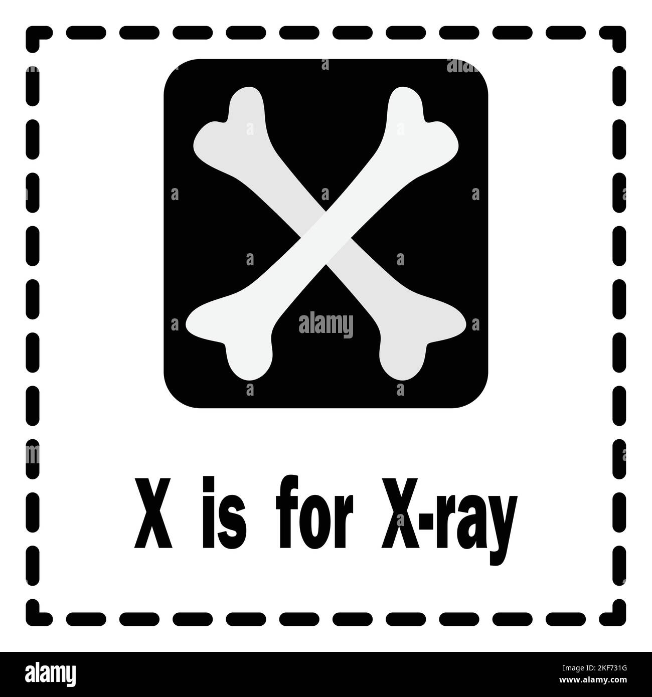 alphabet-x-is-for-x-ray-vector-image-alphabet-flash-card-stock-vector