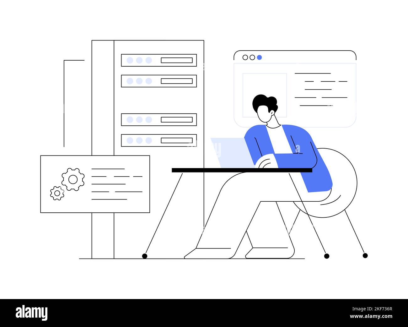 PHP and MySql development abstract concept vector illustration Stock ...