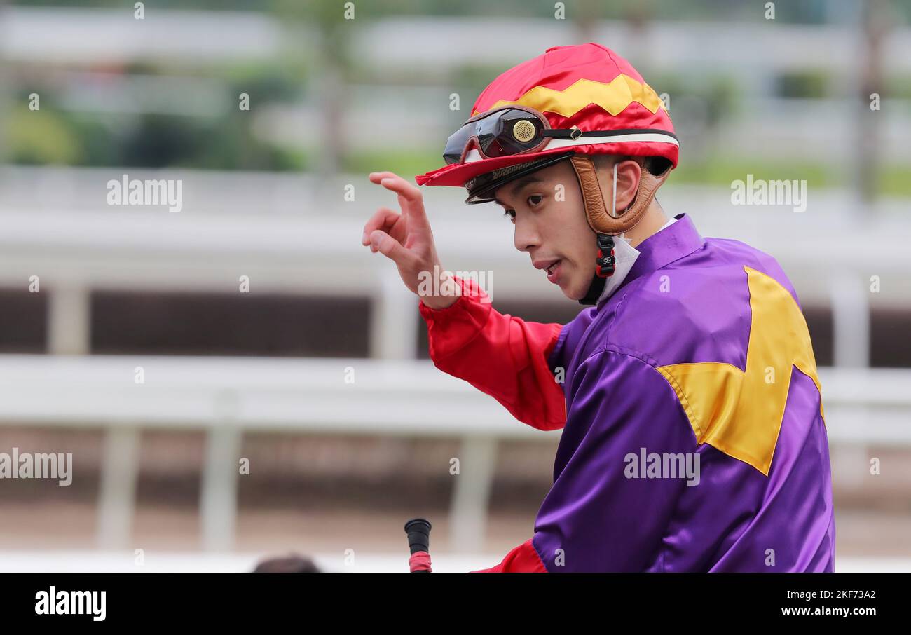 Race 8, TRUE LEGEND (6), ridden by Angus Chung Yik-lai, won the class 3 ...