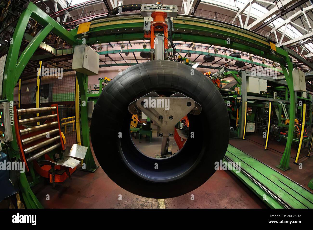Tire manufacturing plant. Tyre production machine coveyor Stock Photo Alamy