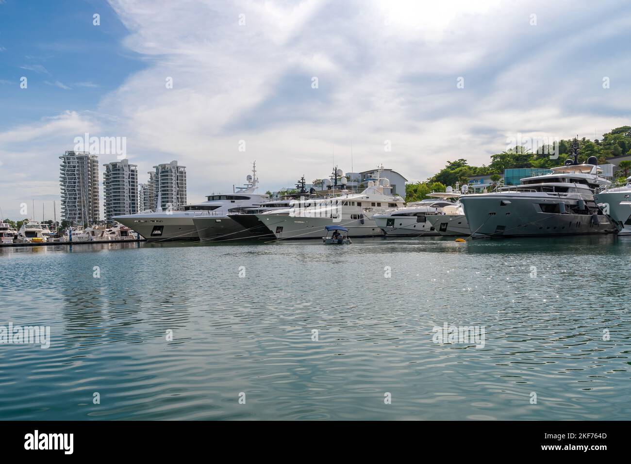 Sentosa Jetty cove Singapore Stock Photo