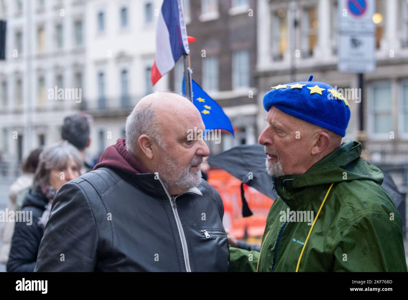 London, UK. 16th Nov, 2022. Clashes between Steve Bray and his pro EU group and members of the public in Westminster London Credit: Ian Davidson/Alamy Live News Stock Photo