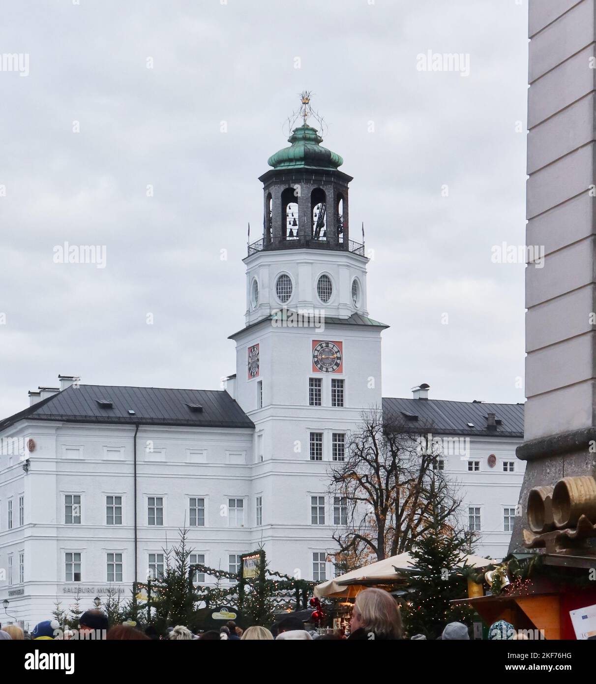 Salzburg, Austria November 30, 2019 Glockenspiel Bell Tower with 35