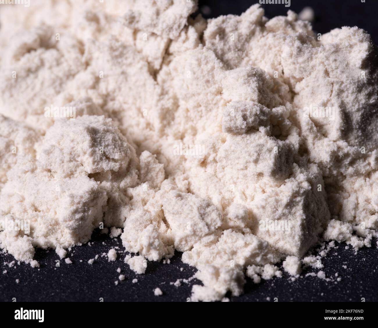 Guar gum, also called guaran, on black background Stock Photo Alamy