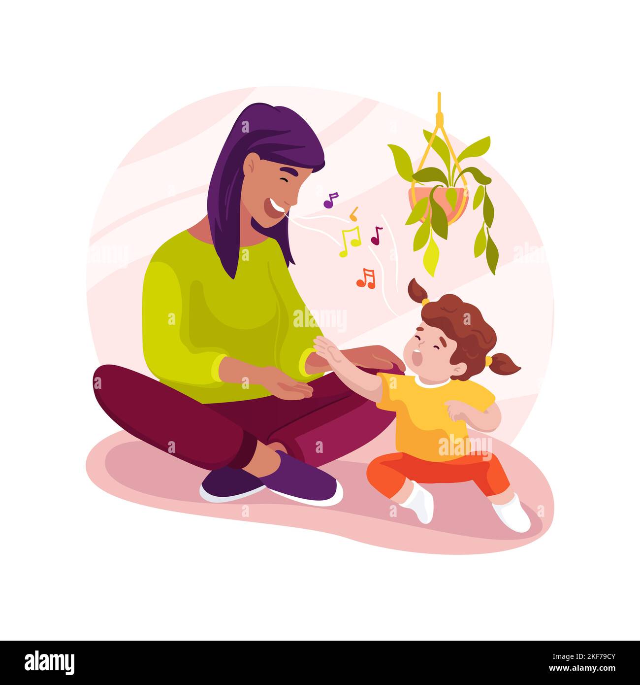 Singing songs isolated cartoon vector illustration Stock Vector Image ...