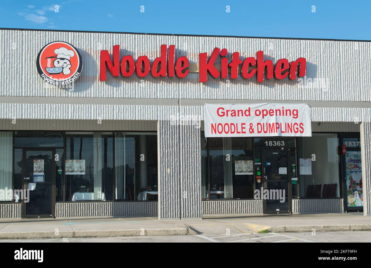Houston, Texas USA 11-11-2022: Noodle Kitchen business exterior in ...