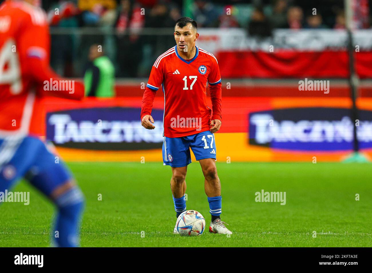Warsaw, Poland. 16th Nov, 2022. Gary Medel during the international friendly match between Poland and Chile on November 16, 2022 in Warsaw, Poland. (Photo by Pawel Andrachiewicz/PressFocus/Sipa USA)France OUT, Poland OUT Credit: Sipa USA/Alamy Live News Stock Photo