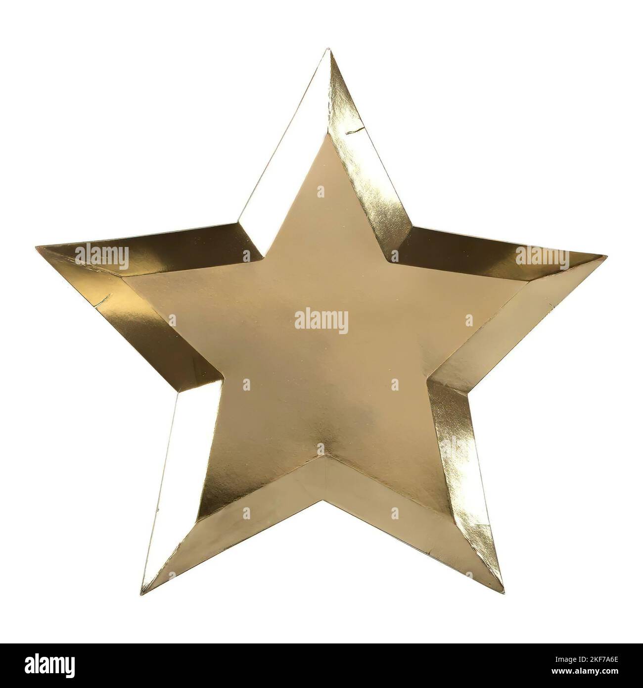 Christmas golden star isolated on white Stock Photo - Alamy