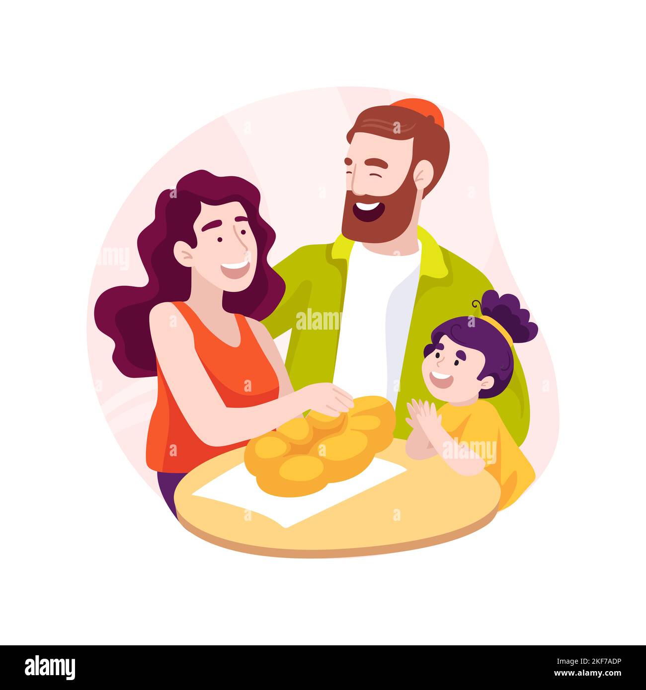 Challah isolated cartoon vector illustration Stock Vector Image &amp; Art ...