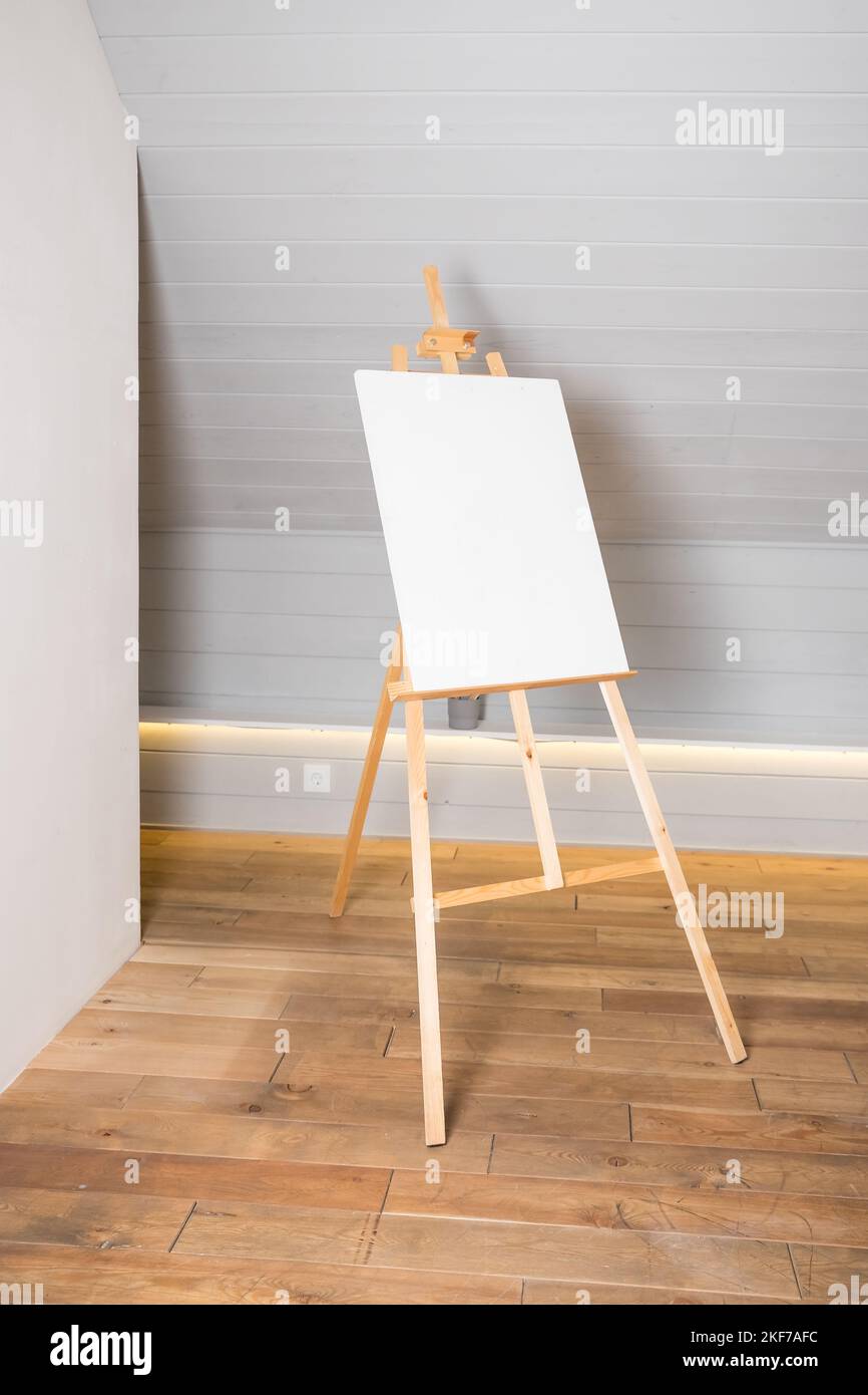 Painting stand wooden easel with blank canvas poster sign board