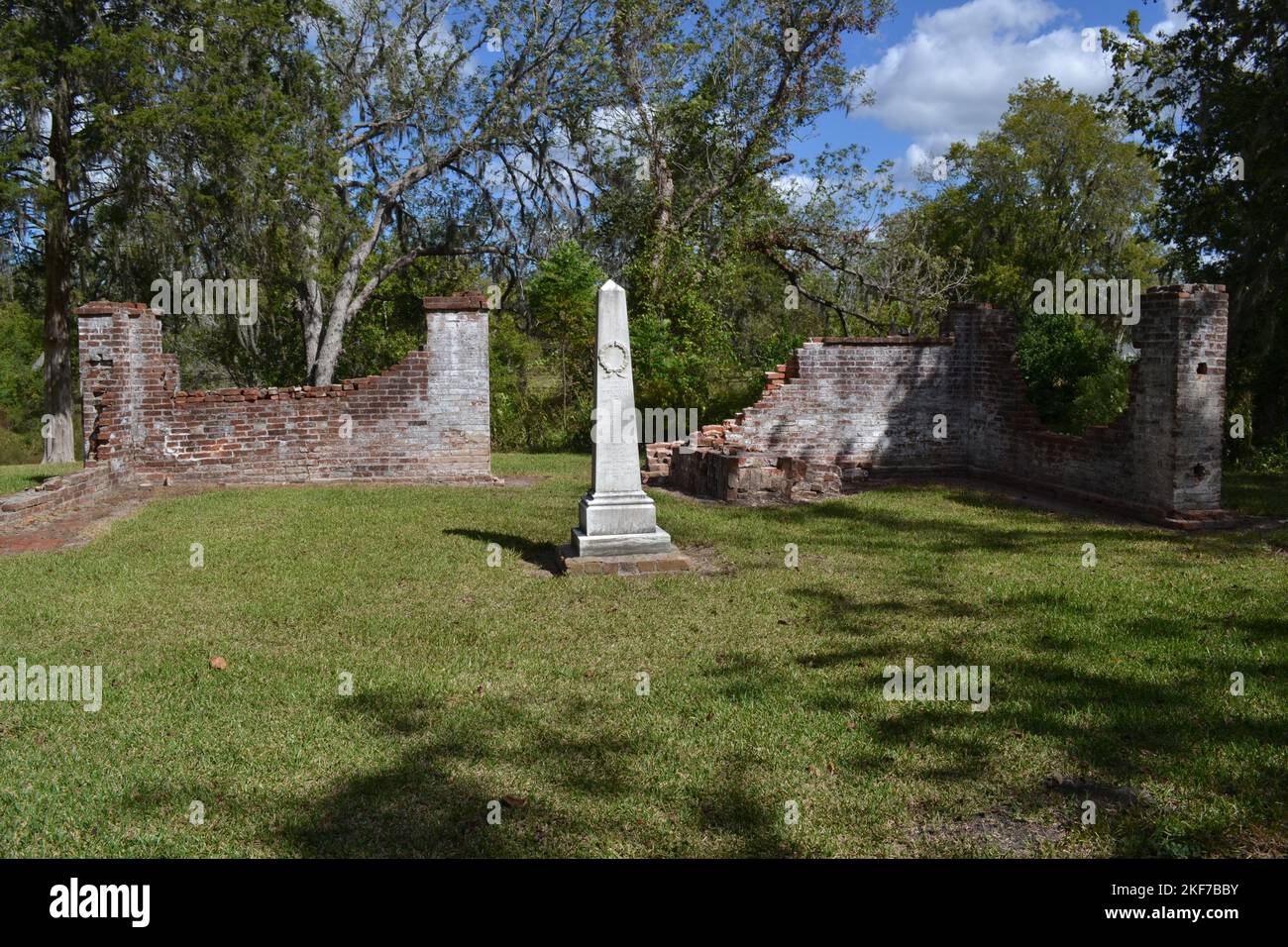 Historical grave of the plantators family somewhere in Texas Stock Photo