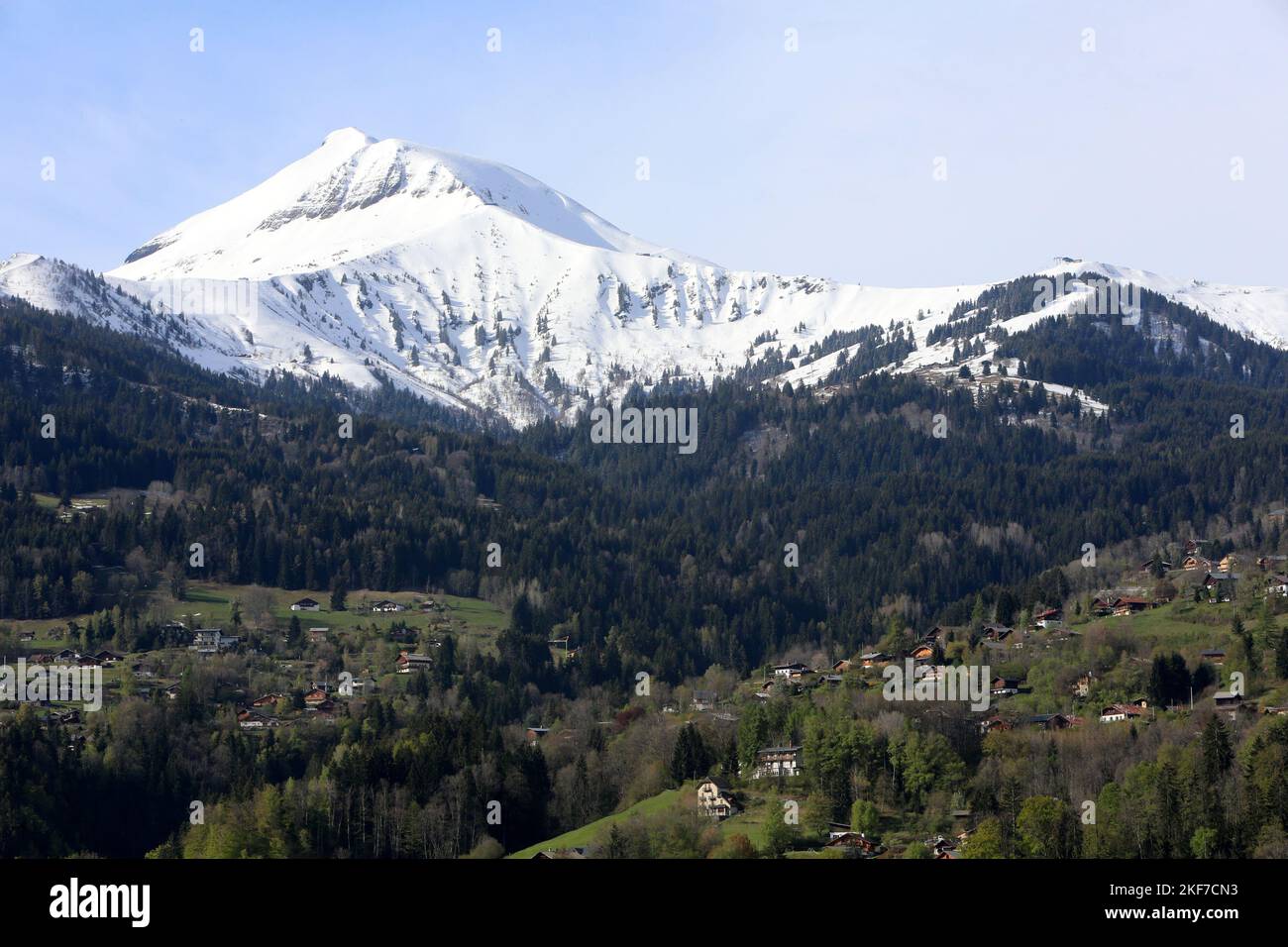Le Mont Joly et le Bettex. Alpes Françaises. Saint-Gervais-les-Bains. Haute-Savoie. Auvergne-Rhône-Alpes. France. Europe. Stock Photo