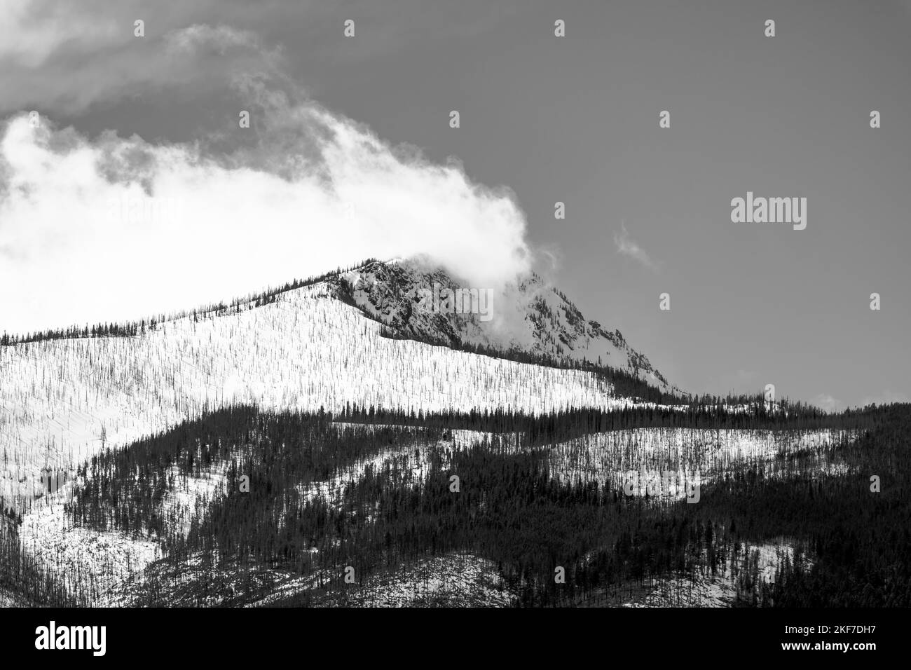 White mountain top Black and White Stock Photos & Images - Alamy