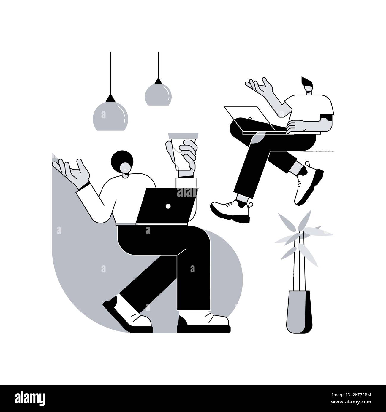 Contemporary working environment Stock Vector Images - Alamy