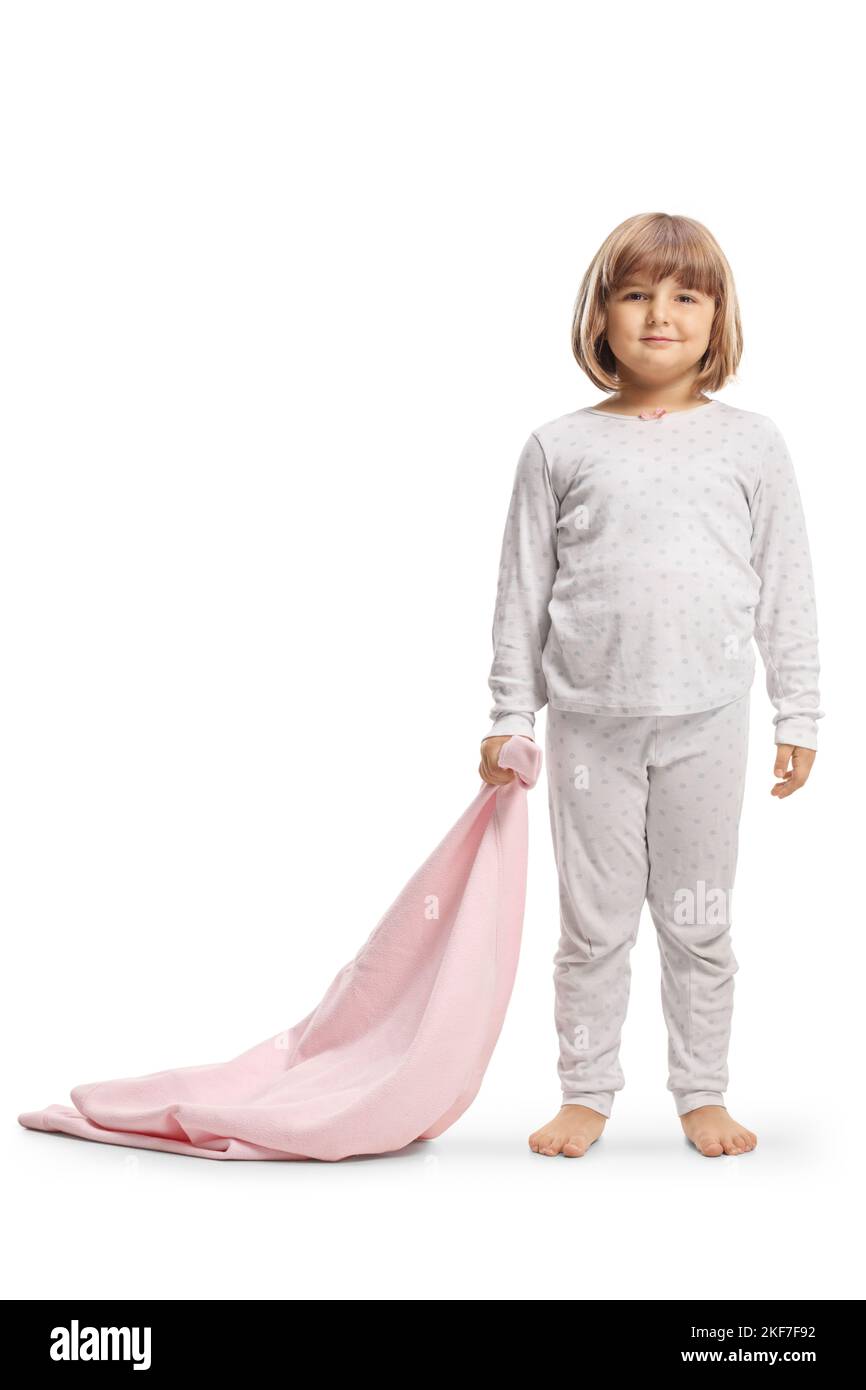 Little caucasian girl in pyjamas hi-res stock photography and