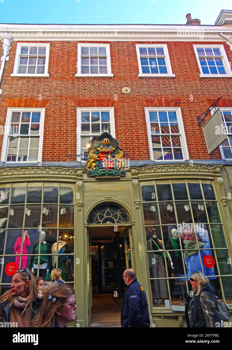 Shopfront Jigsaw clothing shop, 37 Stonegate, York, North Yorkshire, England, UK, YO1 8AW Stock Photo