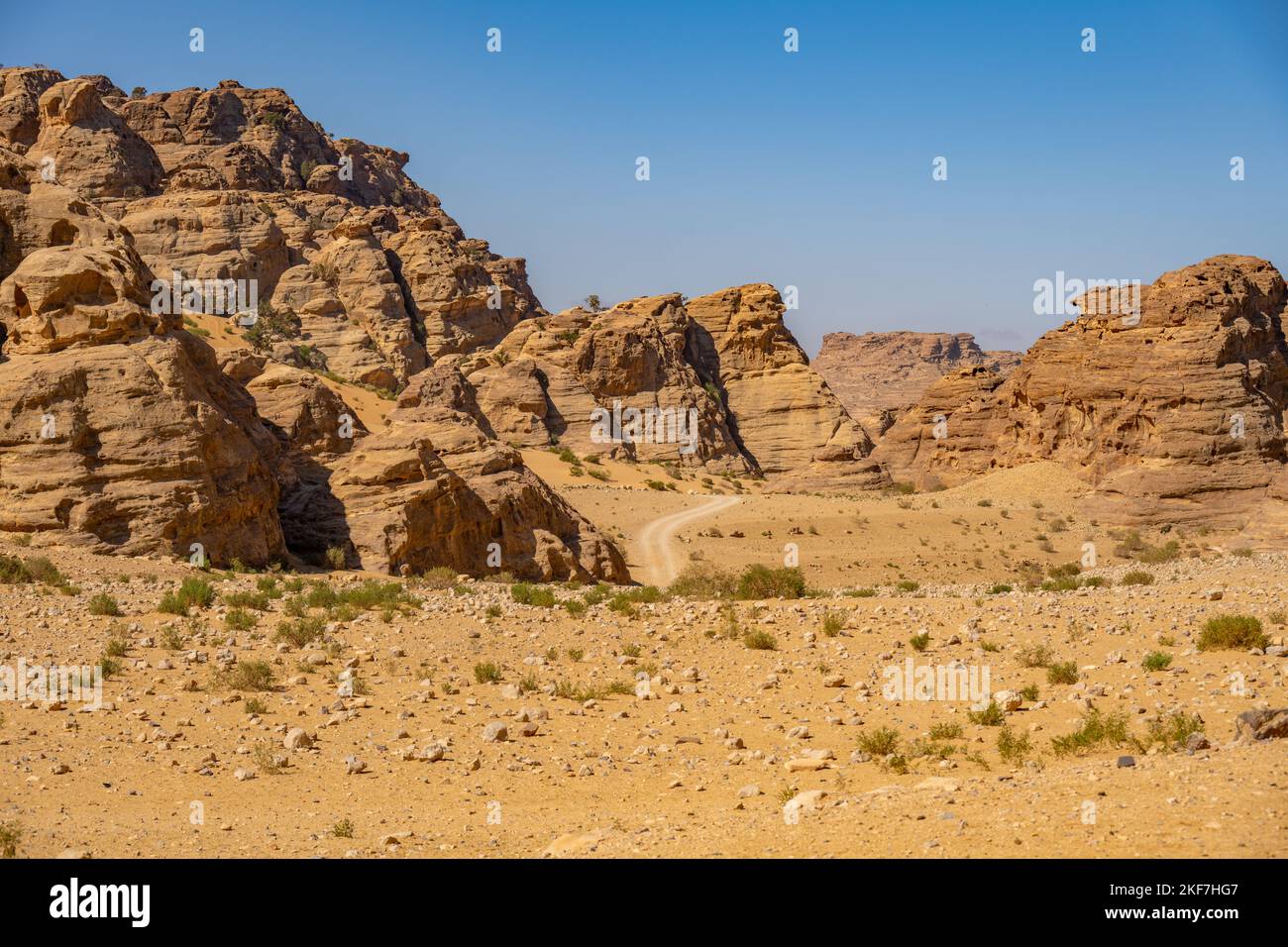 The hills around Little Petra, Siq al-Barid, Jordan Stock Photo