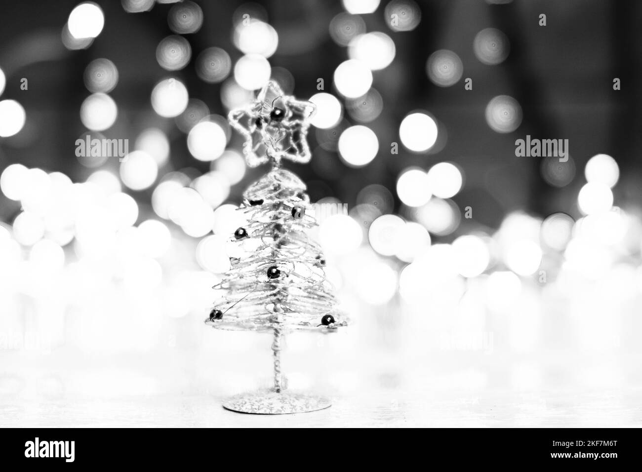 Decorated Christmas ornaments and blurred lights Stock Photo - Alamy