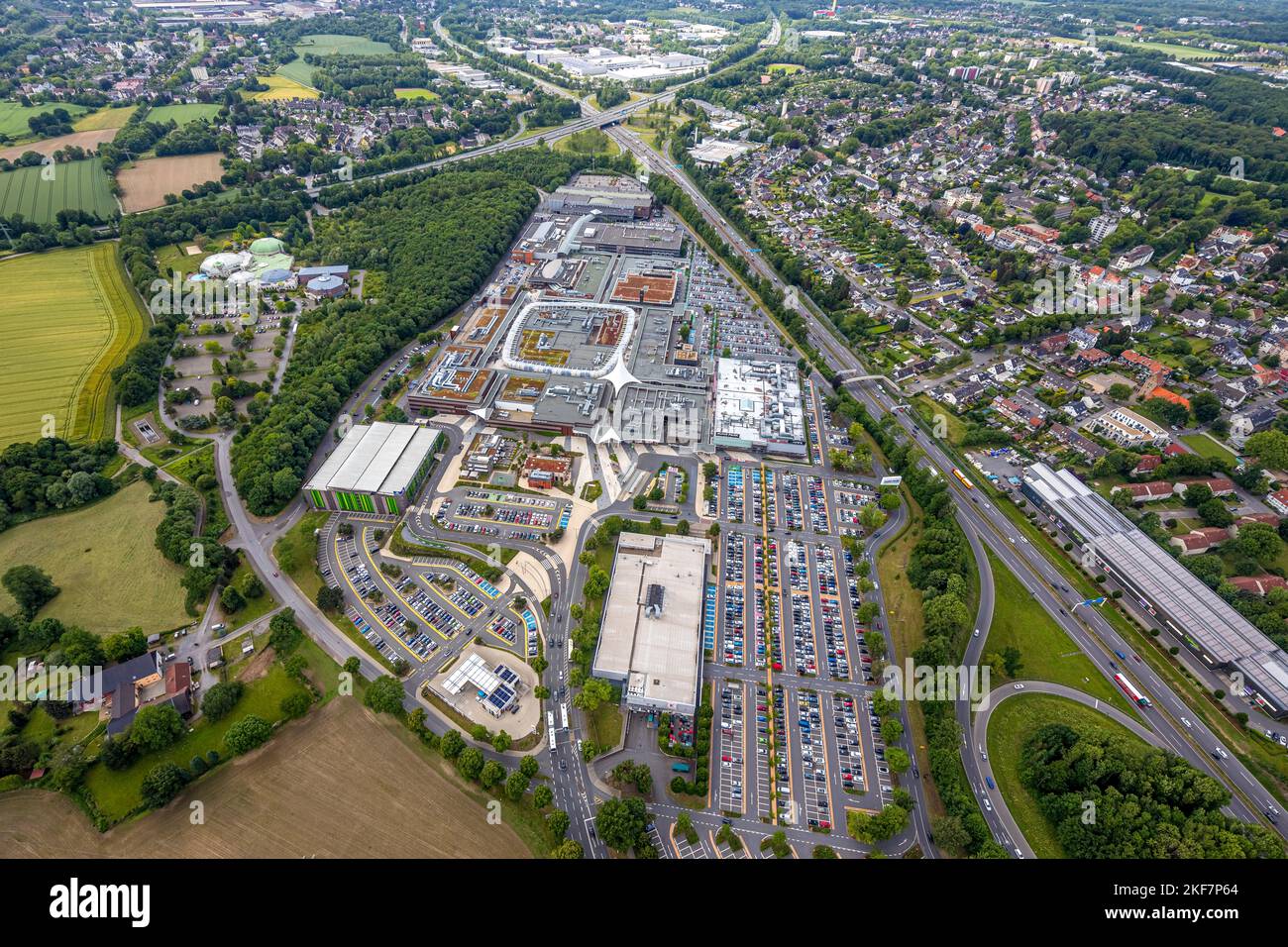 Aerial view, Ruhr Park shopping center, Harpen, Bochum, Ruhr area