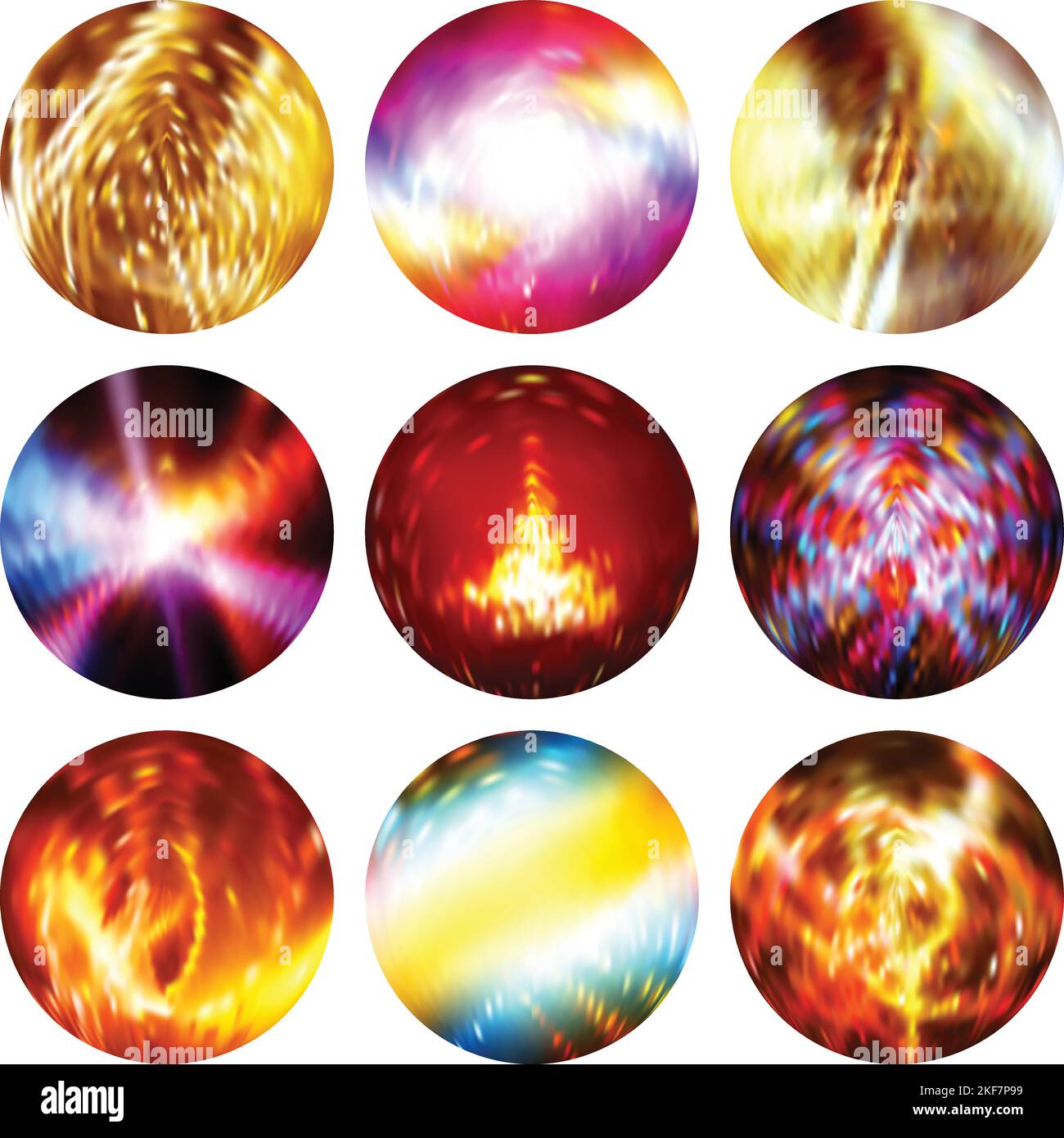 Bright colored circles. Decor elements for Christmas design. Vector graphic Stock Vector