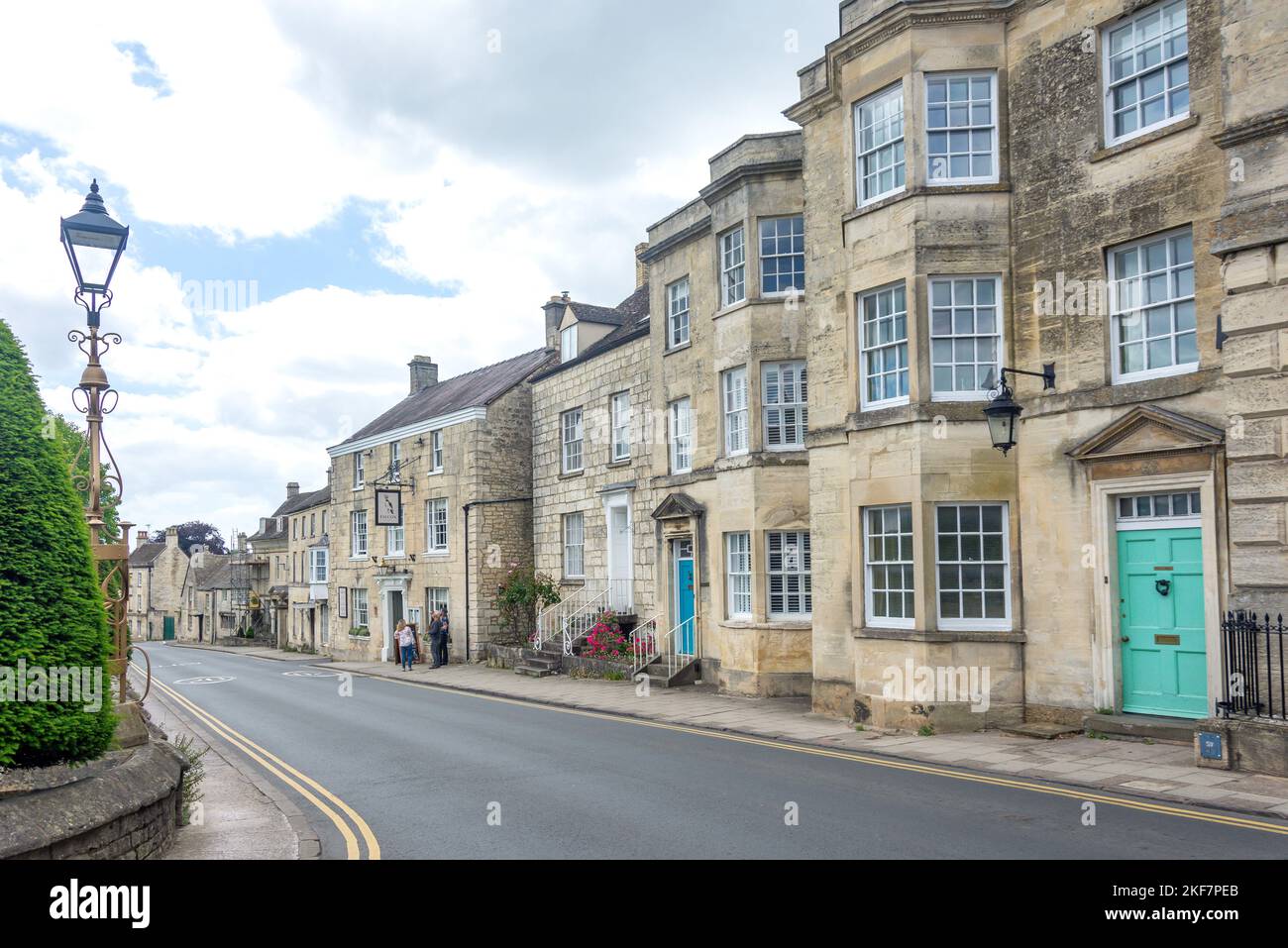 The Falcon Inn and period buildings, New Street, Painswick