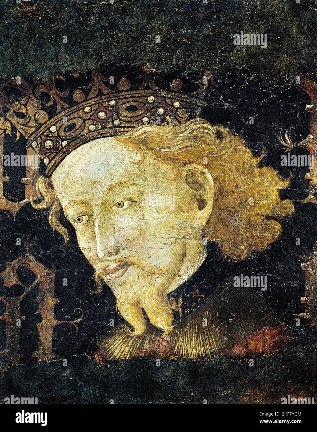 Jaume Mateu; James I the Conqueror; 1427; Tempera on Wood; Museu Nacional d'Art de Catalunya, Barcelona, Spain. Stock Photo