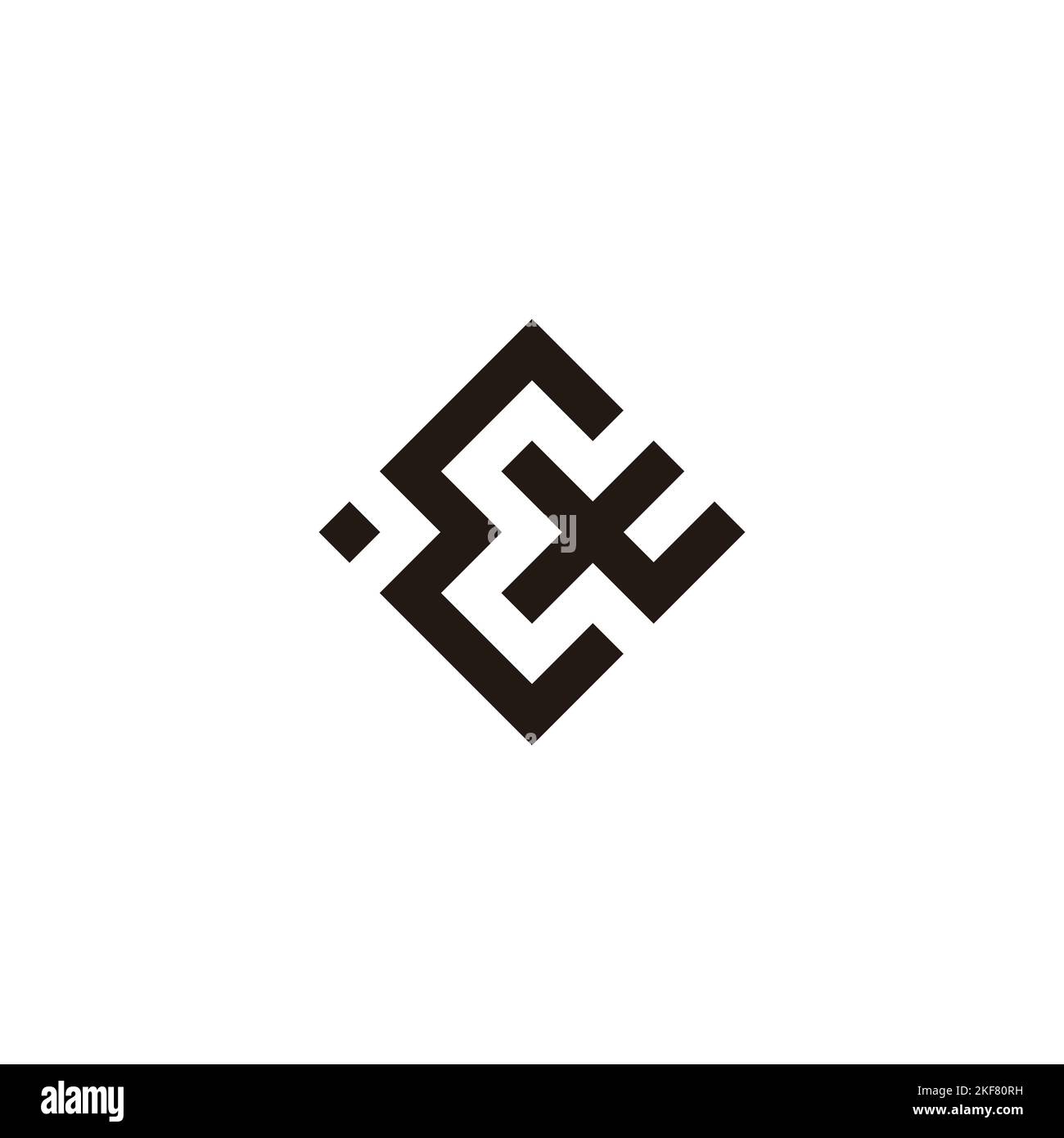 Letter E and t square geometric symbol simple logo vector Stock Vector ...