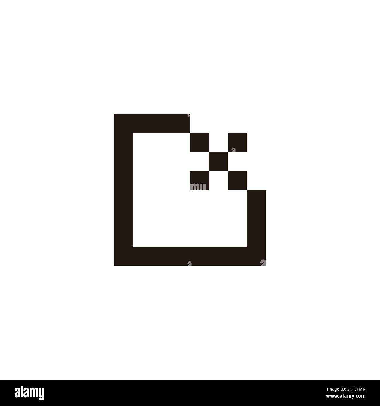 Letter Gx squares geometric symbol simple logo vector Stock Vector