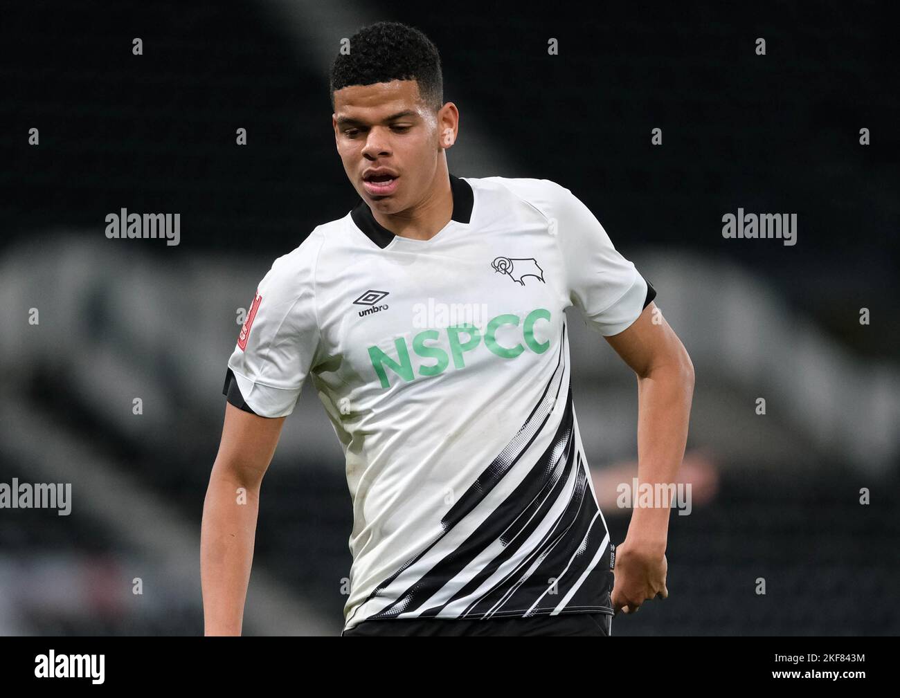 Pride Park, Derby, Derbyshire, UK. 15th Nov, 2022. FA Cup Football, Derby County versus Torquay United; Osula of Derby Credit: Action Plus Sports/Alamy Live News Stock Photo