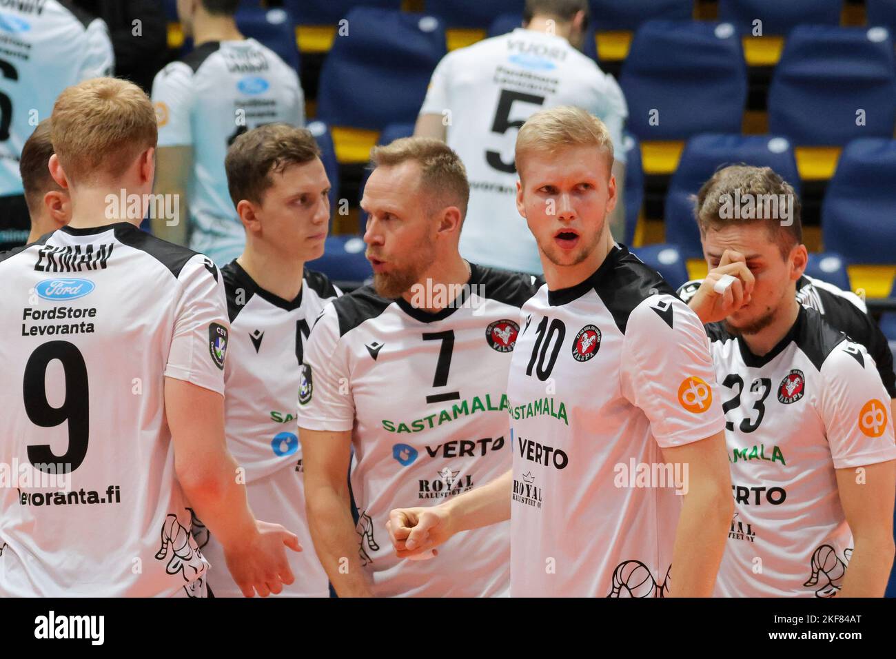 Modena, Italy. 16th Nov, 2022. Team (Ford Levoranta Sastamala) during Modena Volley vs Ford Levoranta Sastamala, Volleyball CEV Cup Men in Modena, Italy, November 16 2022 Credit: Independent Photo Agency/Alamy Live News Stock Photo