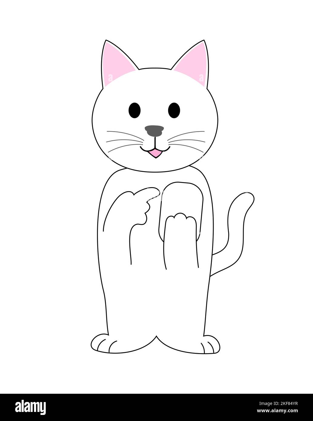 A White Kitten with a cellphone Stock Photo