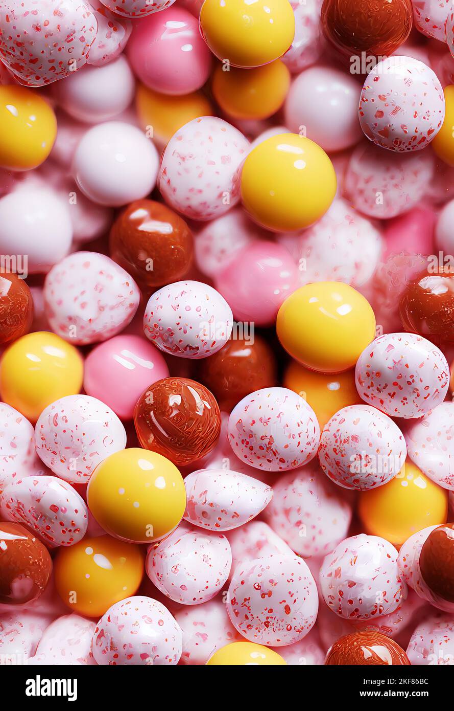 Hand drawn colorful round stones pattern. Collage contemporary print ...