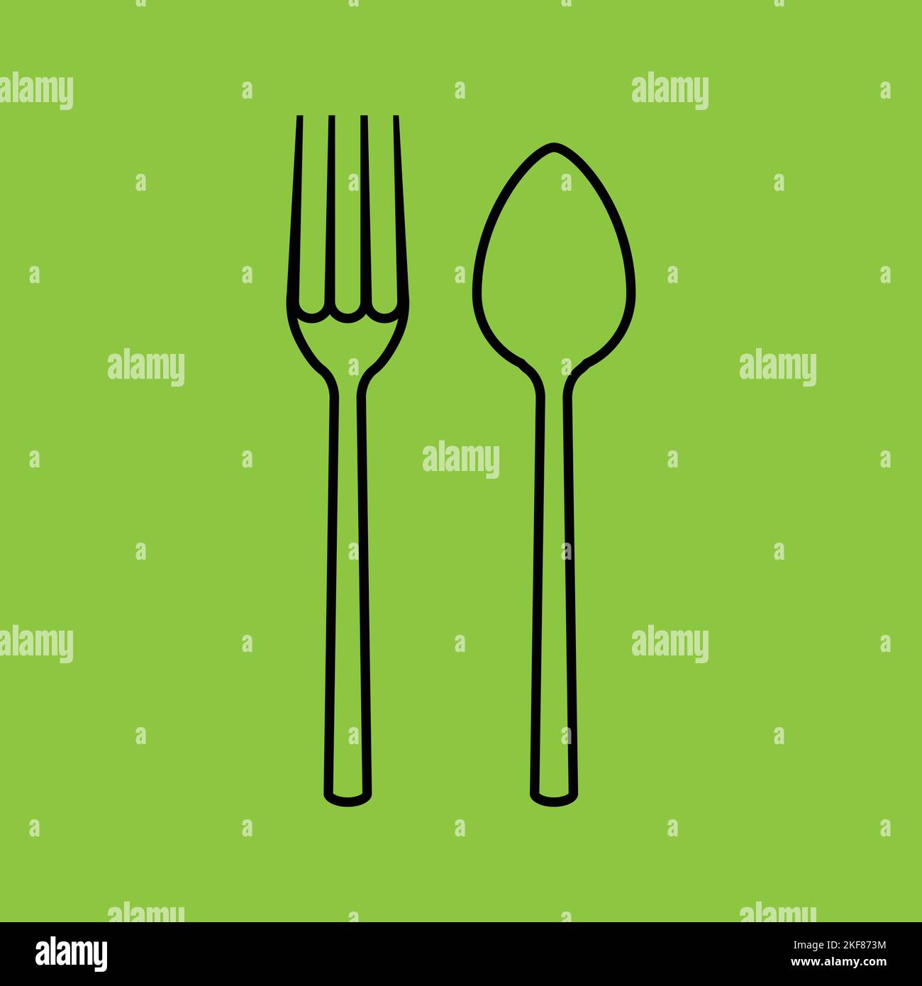Cook icon isolated on Green Background. Cafe Concept. - Vector . Vector illustration Stock Vector